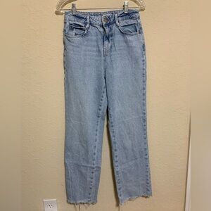 Zara Light Blue Straight Leg Jeans